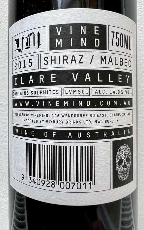VineMind, Shiraz-Malbec, Clare Valley Australia